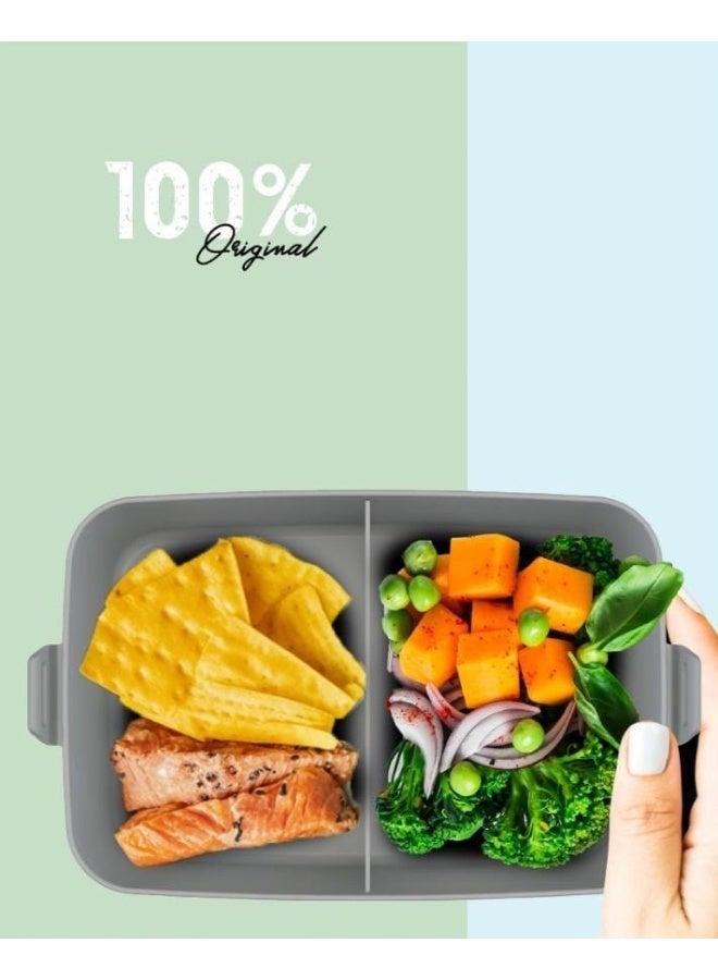 EasyGO Easy-Go 1.5L Portable Lunch Box with Handle - Sectioned – Microwave, Freezer & Dishwasher Safe - Image 4